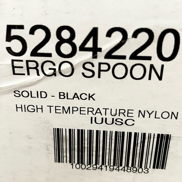 (6) NEW VOLLRATH 5284220 13" LONG BLACK NYLON HEAT RESISTANT SOLID ERGO SPOONS - Picture 5 of 5
